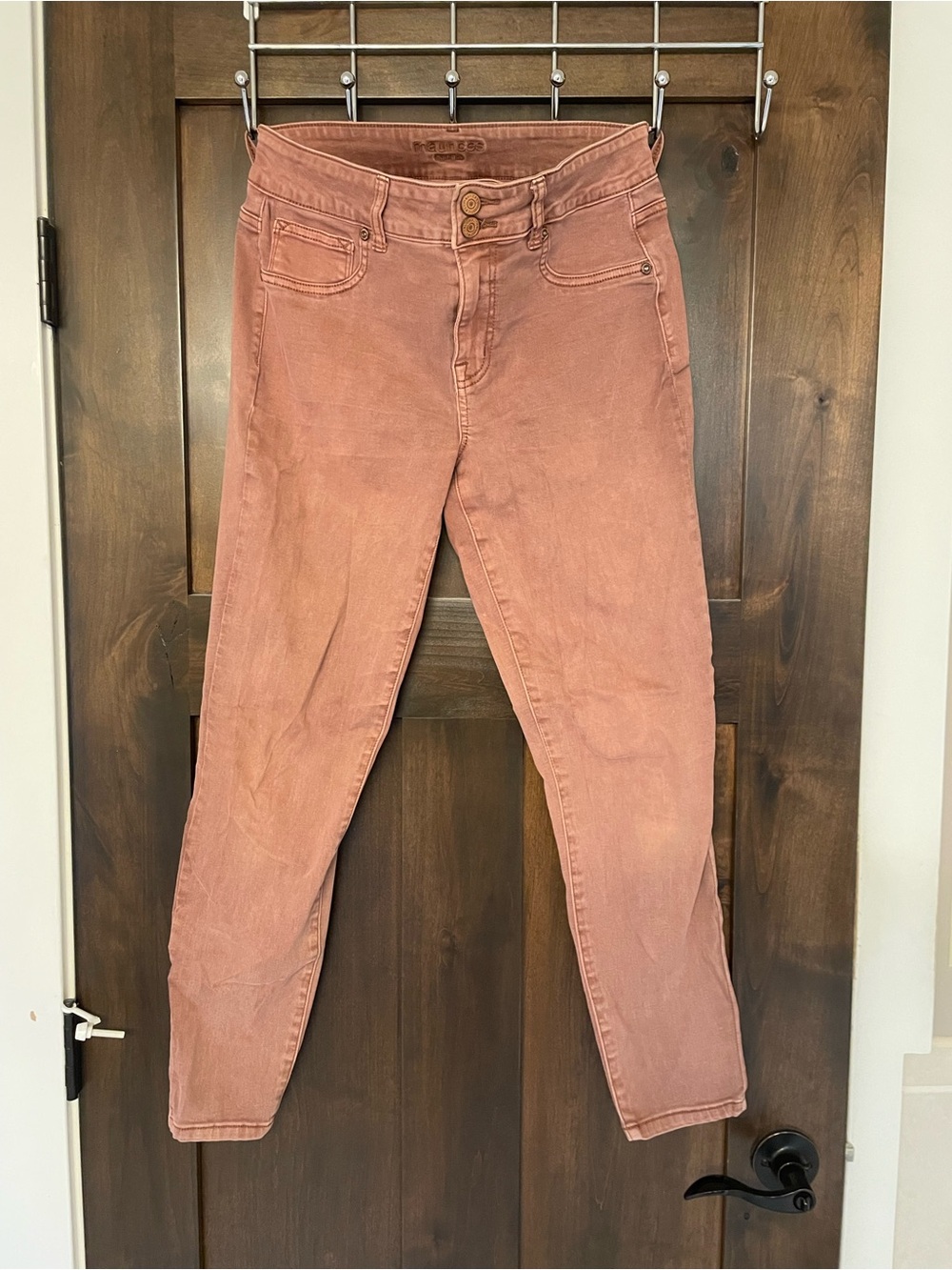 Maurices High-Rise Skinny Jeans in Dusty Rose